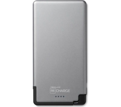 TECHLINK ReCharge 5000 Ultrathin Portable Power Bank - Grey & Black TECHLINK ReCharge 5000 Ultrathin Portable Power Bank - Grey & Black